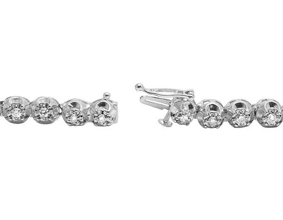 10K White Gold Diamond 7MM Tennis Chain Necklace 8 CT 33