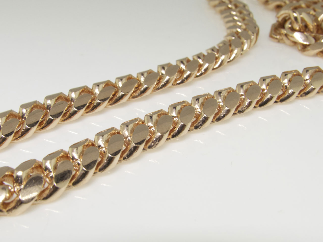 Rose Gold Miami Cuban Chain in Sterling Silver 9 mm
