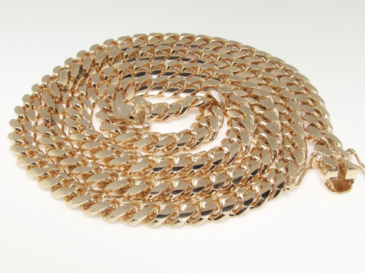Rose Gold Miami Cuban Chain in Sterling Silver 9 mm