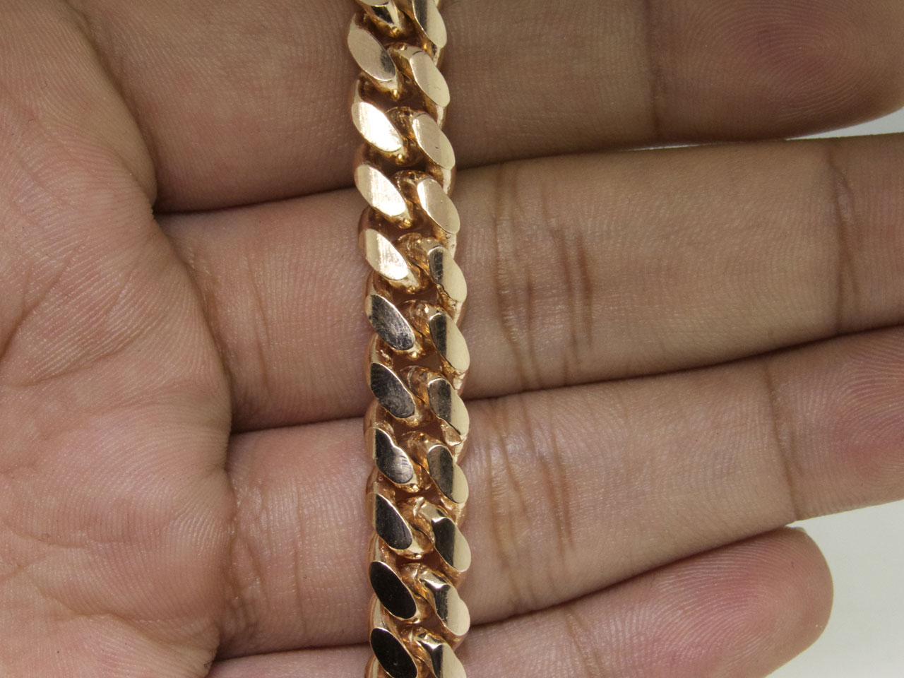 Rose Gold Miami Cuban Chain in Sterling Silver 9 mm