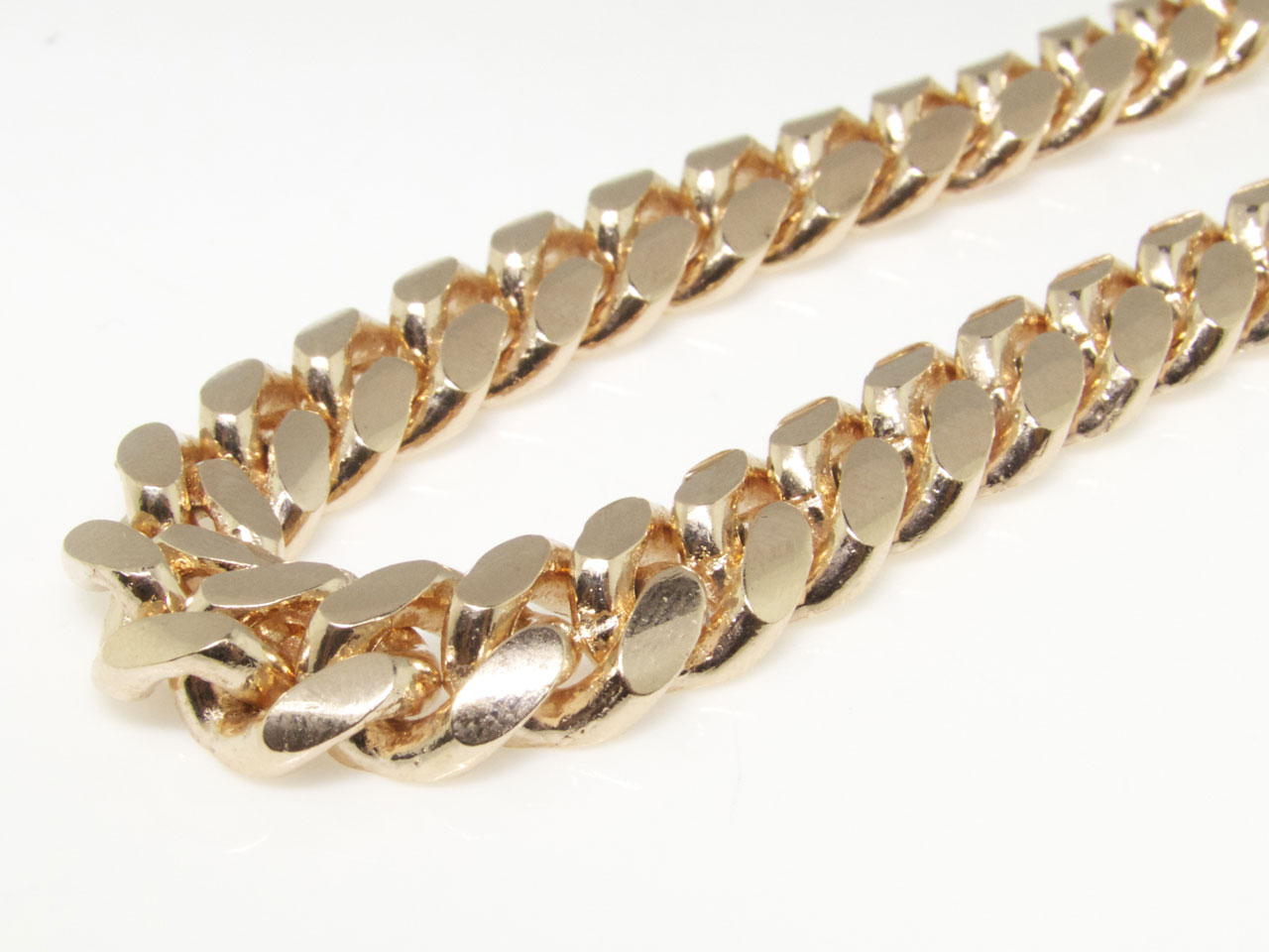 Rose Gold Miami Cuban Chain in Sterling Silver 9 mm