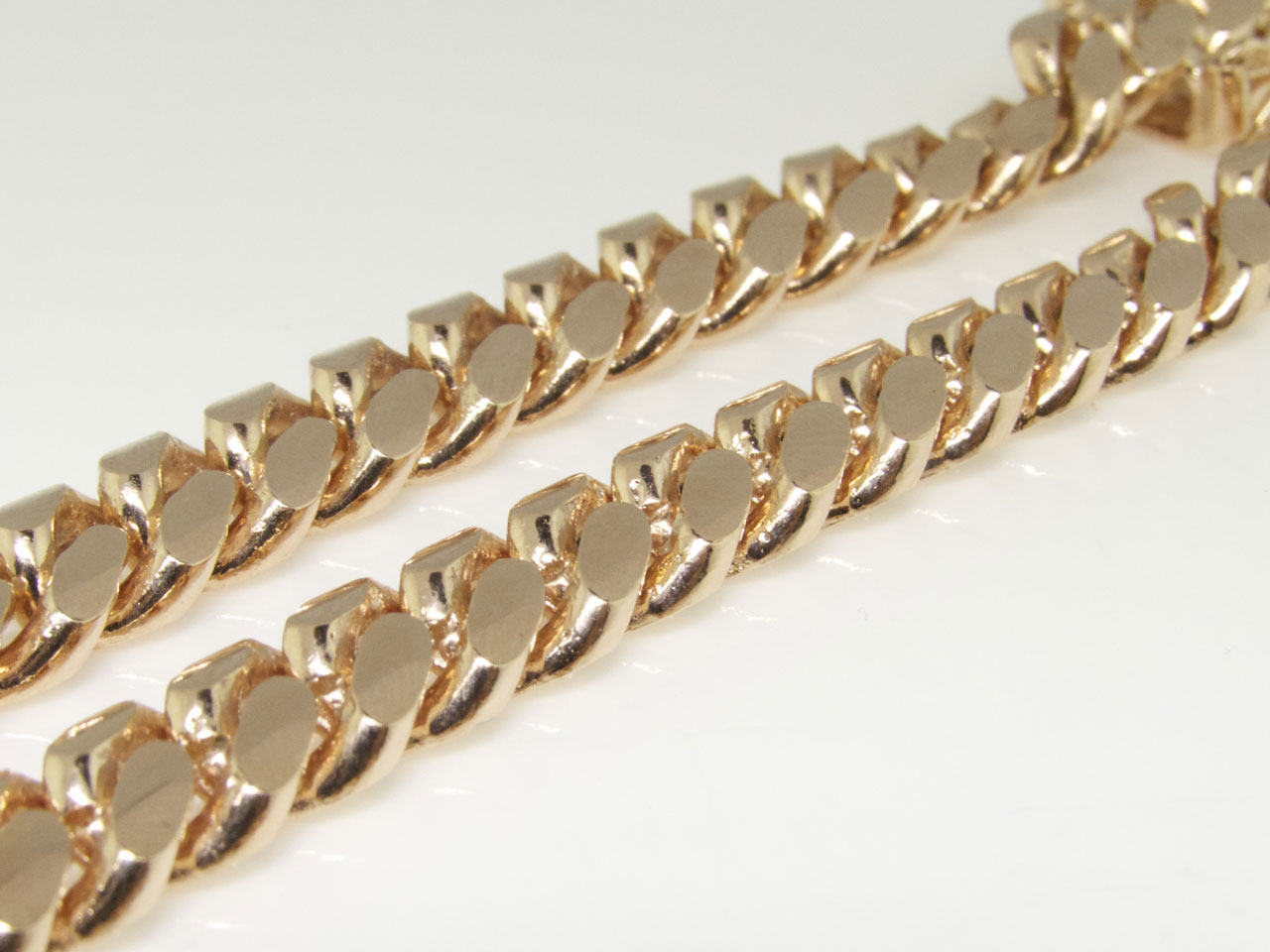 Rose Gold Miami Cuban Chain in Sterling Silver 9 mm