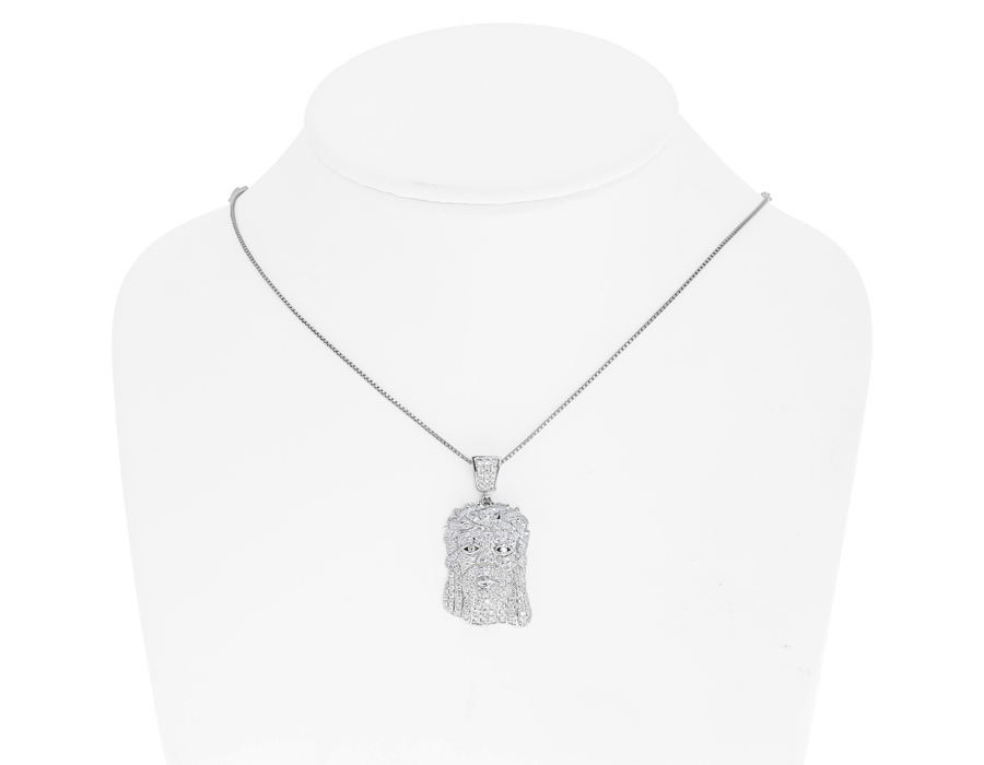 Fully Iced Out Diamond Mini Jesus Pendant 1