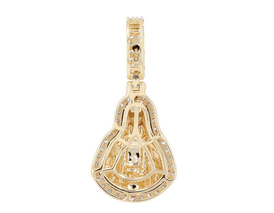 Mother Mary 0.875 CT Diamond Pendant 10K Yellow-White Gold