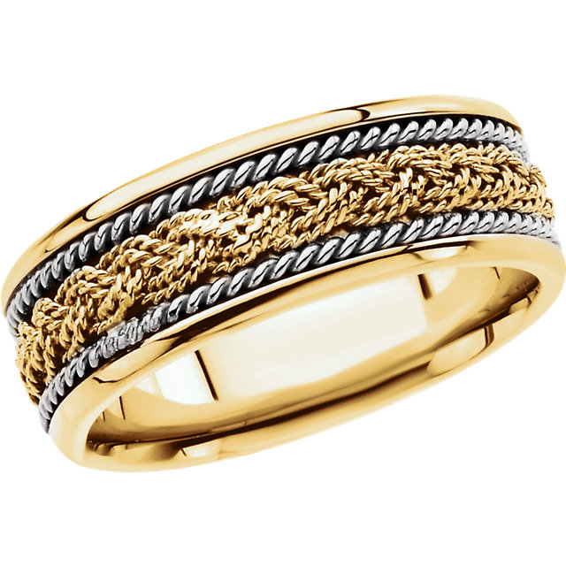 Comfort-Fit Hand-Woven Two-Tone Band