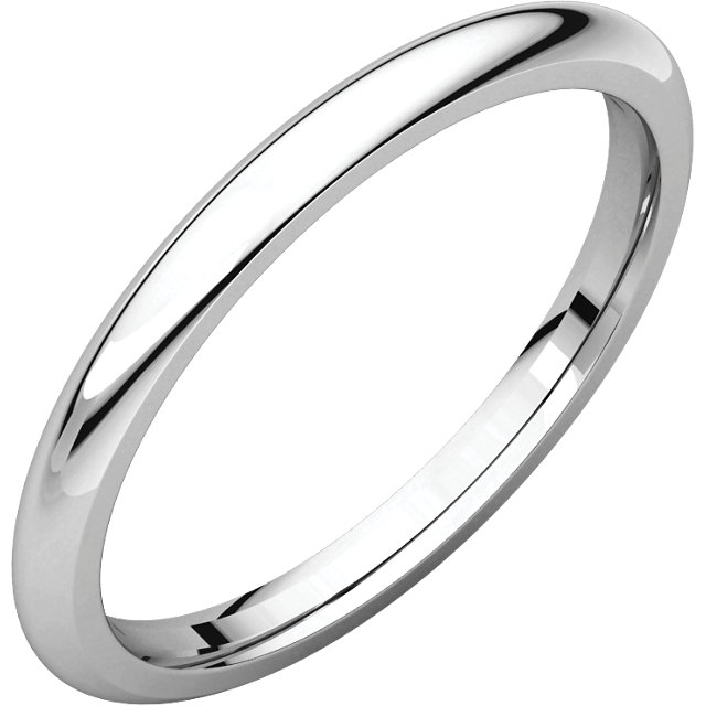 Sterling Silver 2mm Comfort Fit Band