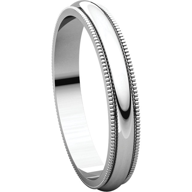 Sterling Silver 3mm Mlgrain Band