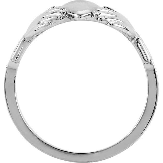 Sterling Silver 12x14mm Ladies Claddagh Ring